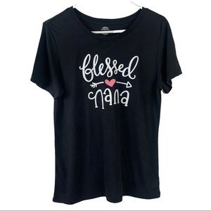 BLESSED NANA graphic short sleeves tee Size Medium